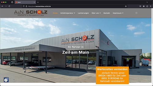 Screen Website Karosseriebau Scholz